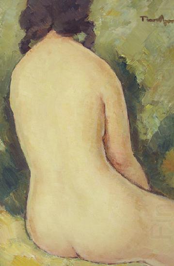 Nicolae Tonitza Nud, semnat dreapta sus cu negru, ulei pe carton. china oil painting image
